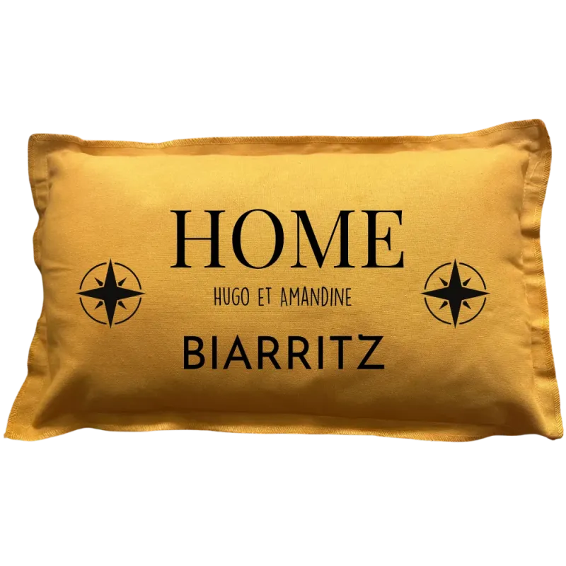 Coussin rectangulaire rectangulaire personnalisé HOME